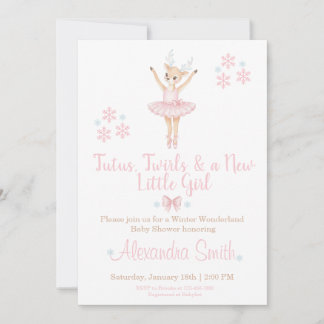 Winter Wonderland Baby Shower Uitnodiging