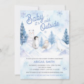 Winter Wonderland Baby shower Uitnodiging (Voorkant)