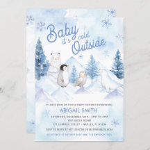 Winter Wonderland Baby shower Uitnodiging