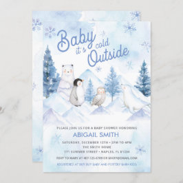 Winter Wonderland Baby shower Uitnodiging