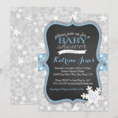 Winter Wonderland baby shower-uitnodiging Snowflak Kaart (Voorkant / Achterkant)