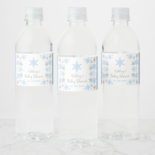 Winter Wonderland Baby shower Waterflesetiketten Waterfles Etiket (Flessen)