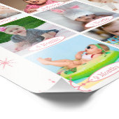 Winter Wonderland Baby's 1e Jaar Foto Collage Foto Afdruk (Hoek)