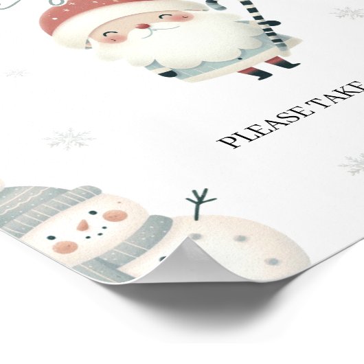 Winter Wonderland Baby's zijn Sweet Table Sign Poster (Hoek)