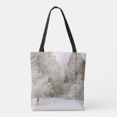 Winter Wonderland Bags Festive Holiday Canvas tass Tote Bag (Achterkant)