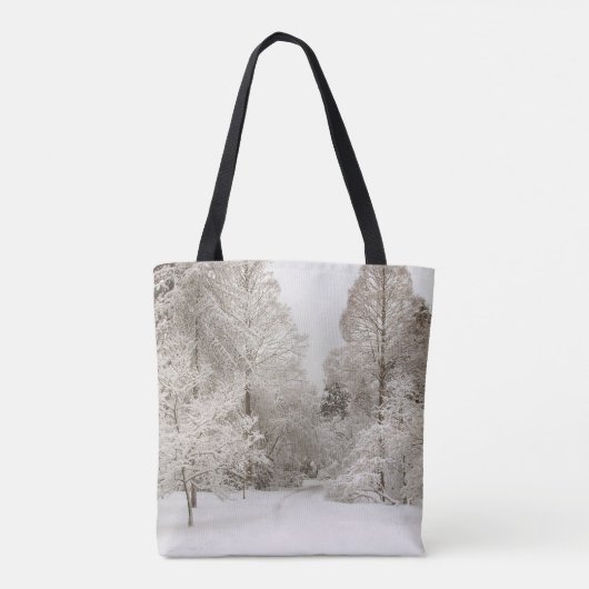 Winter Wonderland Bags Festive Holiday Canvas tass Tote Bag (Achterkant)