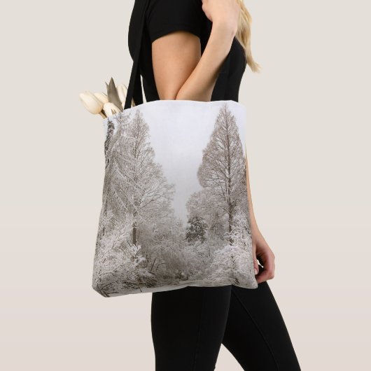 Winter Wonderland Bags Festive Holiday Canvas tass Tote Bag (Dichtbij)