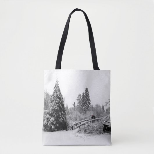 Winter Wonderland Bags Holiday Snow Canvas tassen (Voorkant)