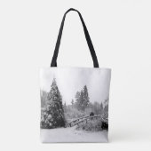 Winter Wonderland Bags Holiday Snow Canvas tassen (Achterkant)