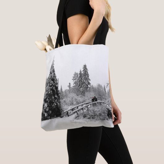 Winter Wonderland Bags Holiday Snow Canvas tassen (Dichtbij)