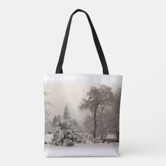 Winter Wonderland Bags Holiday Snow Canvas tassen (Achterkant)
