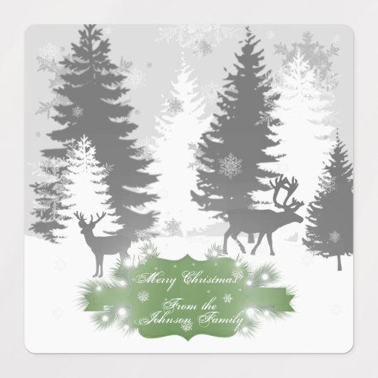 Winter Wonderland Baking Label - groen (Design 2)