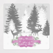 Winter Wonderland Baking Label - Magenta (Design 2)