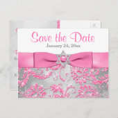 Winter Wonderland Bat Mitswa Save the Date Kaart (Voorkant / Achterkant)