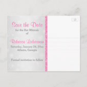 Winter Wonderland Bat Mitswa Save the Date Kaart (Achterkant)