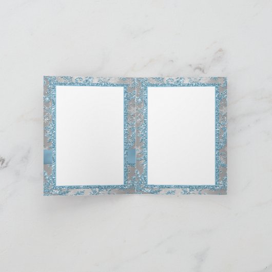 Winter Wonderland Bat Mitzvah Dank u wel Bedankkaart (Binnen)