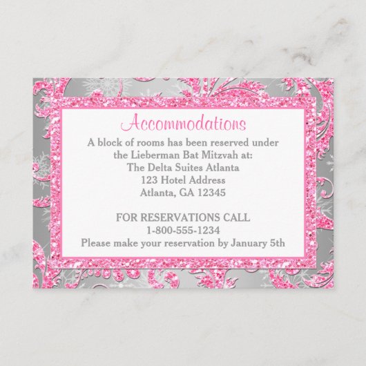 Winter Wonderland Bat Mitzvah Enclosure 2 Informatiekaartje (Voorkant)