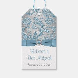 Winter Wonderland Bat Mitzvah Favor Tag - IJsblauw Cadeaulabel