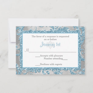 Winter Wonderland Bat Mitzvah RSVP 2 Kaartje