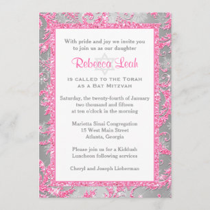 Winter Wonderland Bat Mitzvah Uitnodiging 2