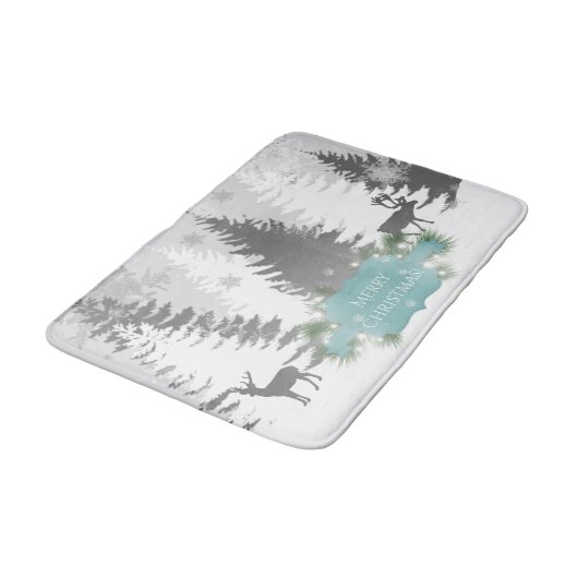 Winter Wonderland Bath Mat - Blauwgroen (Gekanteld)
