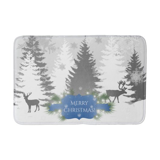 Winter Wonderland Bath Mat - Blue (Voorkant)