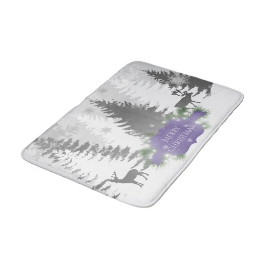 Winter Wonderland Bath Mat - Paars (Gekanteld)