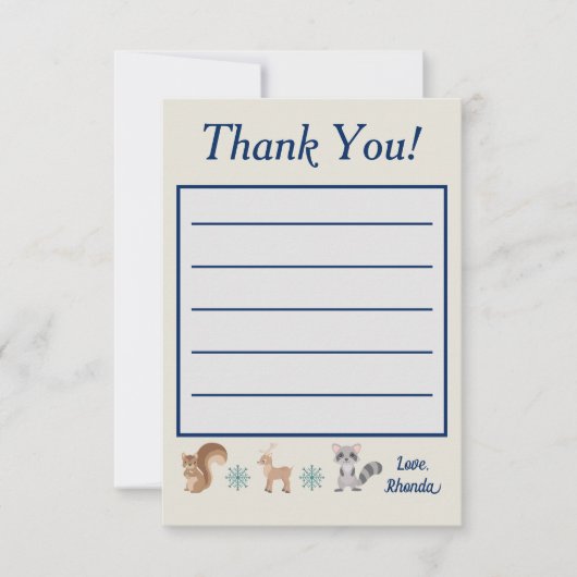 Winter Wonderland Bedankkaart (Voorkant)