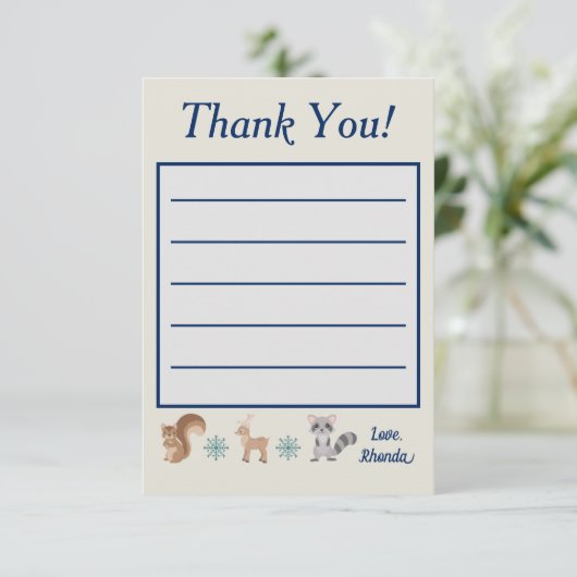 Winter Wonderland Bedankkaart (Staand voorkant)