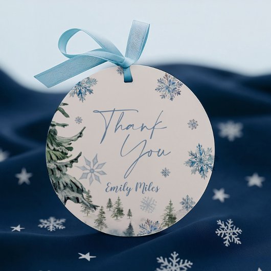 Winter Wonderland Bedankt Bedankjes Labels