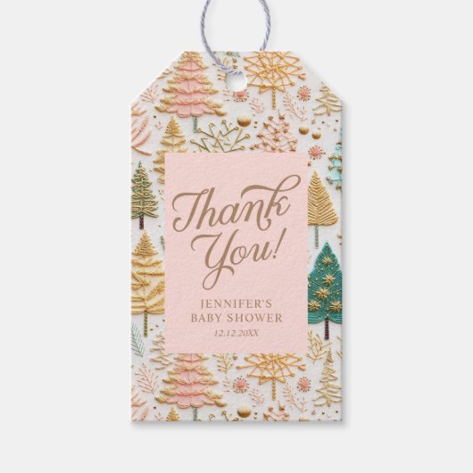 Winter Wonderland Bedankt Cadeaulabel (Voorkant)