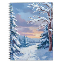 Winter Wonderland | Berg Sneeuw Natuur Schilderij 