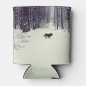 Winter Wonderland: besneeuwd dennenbos Blikjeskoeler (Voorkant)