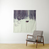 Winter Wonderland: besneeuwd dennenbos Wandkleed (In situ)