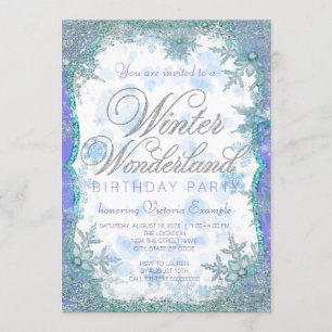 Winter Wonderland Bevroren Verjaardagsfeestje Kaart