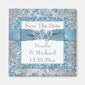 Winter Wonderland Bewaar de datum Trouwmagneet Magneet (Voorkant)