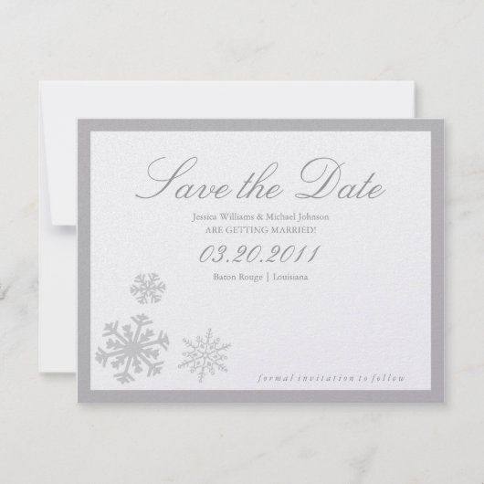 Winter Wonderland Bewaar deze Datum Save The Date (Voorkant)