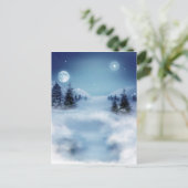 Winter Wonderland bij nacht Briefkaart (Staand voorkant)