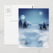 Winter Wonderland bij nacht Briefkaart (Voorkant / Achterkant)