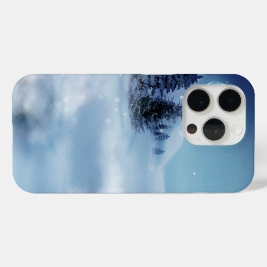 Winter Wonderland bij nacht Case-Mate iPhone Case (Achterkant (horizontaal))