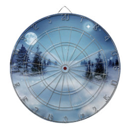 Winter Wonderland bij nacht Dartbord
