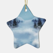 Winter Wonderland bij nacht Keramisch Ornament (Links)