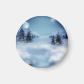 Winter Wonderland bij nacht Magneet (Voorkant)