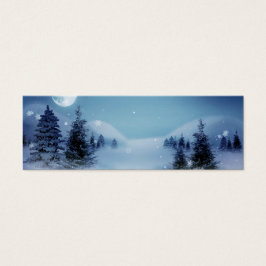 Winter Wonderland bij nacht Mini Visitekaartjes