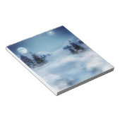 Winter Wonderland bij nacht Notitieblok (Schuin)