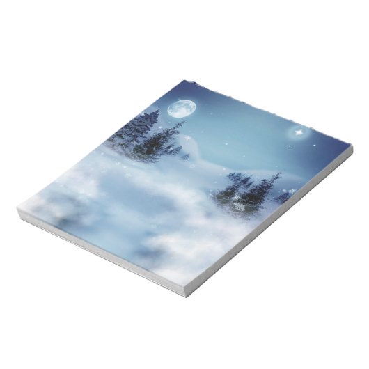 Winter Wonderland bij nacht Notitieblok (Linkerzijde)
