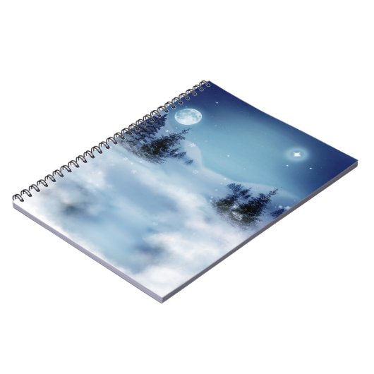 Winter Wonderland bij nacht Notitieboek (Linkerzijde)