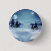 Winter Wonderland bij nacht Ronde Button 3,2 Cm (Voorkant)