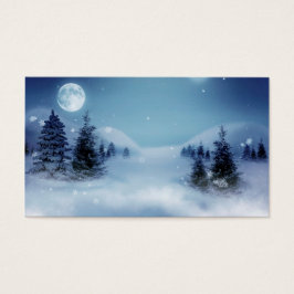 Winter Wonderland bij nacht Visitekaartje