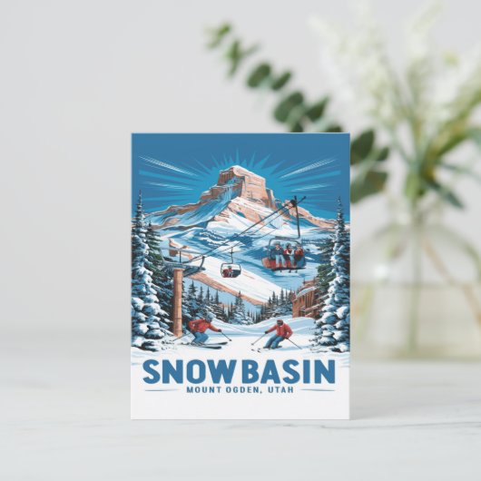 Winter Wonderland bij Snow Basin Briefkaart (Staand voorkant)